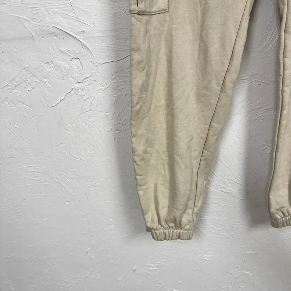 Jack & Jones Cream Cargo Jogger Sweatpants Mens M Classic Casual Cozy Athletic